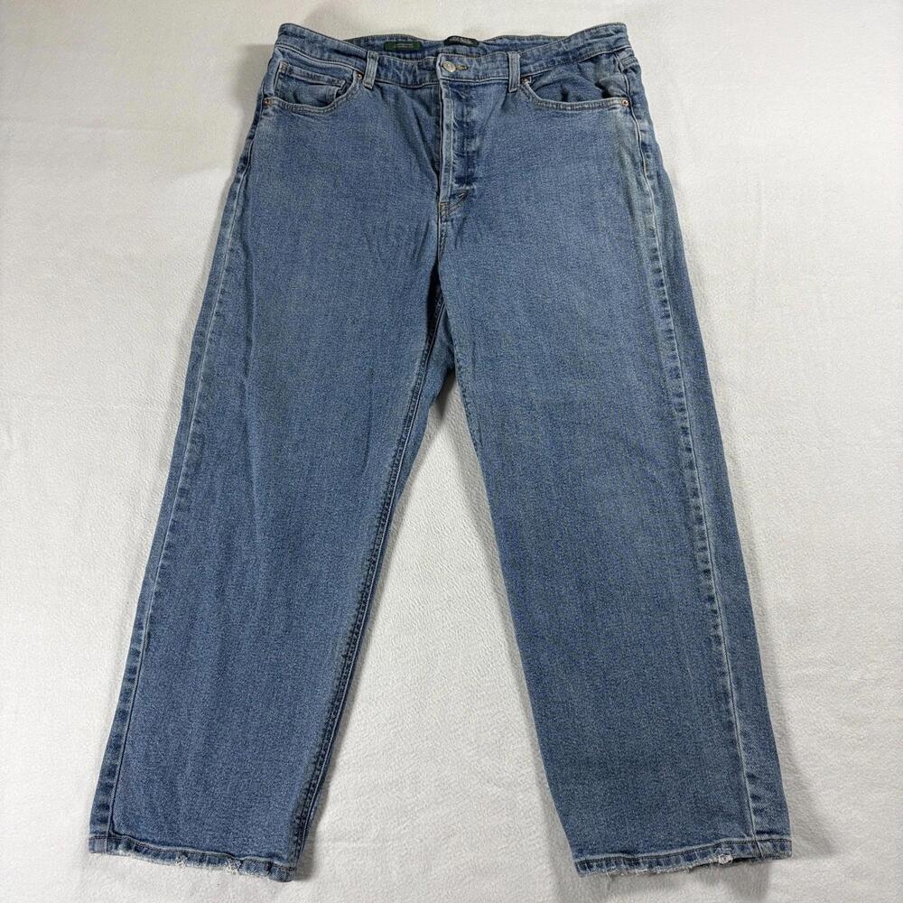 Wild Fable Highest Rise Straight Jeans Womens 16 Light Wash Stretch Denim